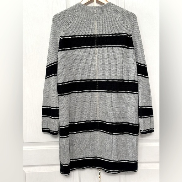 Gap Women's Oversized Open Front 100% Cotton Striped Longline Cardigan Size XXL‎ - Picture 2 of 4